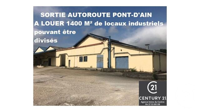 commerce à louer - 1400.0 m2 - PONT D AIN - 01 - RHONE-ALPES - Century 21 Agence Immobilière Du Centre
